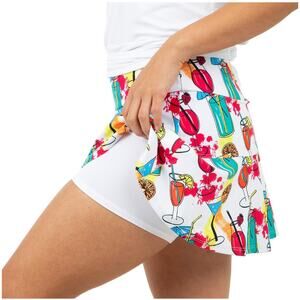 Cocktails on The Court Tennis Skirt | Pickleball Skirt/Skort with White Shorts